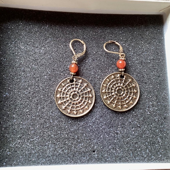 Linea by Louis Dell’ Olio Trevi Coin and Glass Bead Earrings - New - Picture 3 of 7